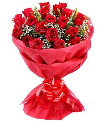 21 adet kırmızı gülden modern buket  Elazığ çiçek online çiçek siparişi 